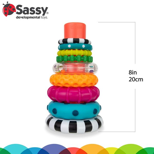 Sassy Stacks of Circles Stacking Ring STEM Learning Toy - Image 6