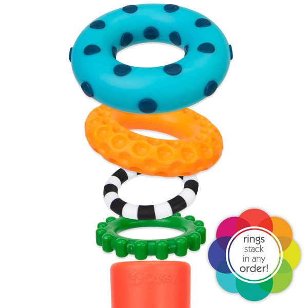 Sassy Stacks of Circles Stacking Ring STEM Learning Toy - Image 4